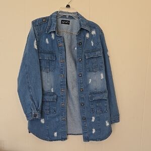 Distressed Blue Denim Jacket